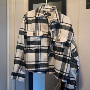 Cropped Plaid Jacket